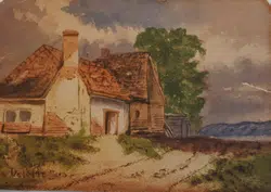 Pierre Adolphe Valette Painting Cottage ? Lowry’s Teacher