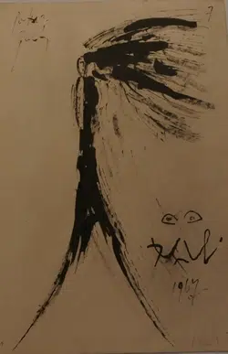 Salvador Dali Ink Sketch Picture Art Work - 2 - 1967