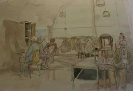 Trevor Hodgkinson Painting Pastel Art Work - The Art Class
