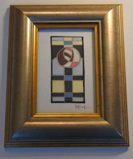 Unknown Artist – Art Deco in in a frame – Material – Mackintosh