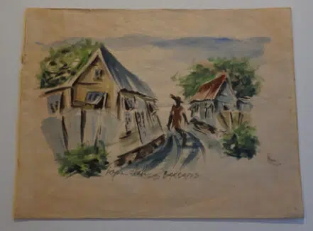 Wayne Archer – St Michael Barbados Houses Huts Painting