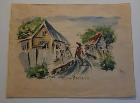 Wayne Archer - St Michael Barbados Houses Huts Painting