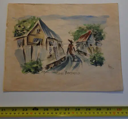 Wayne Archer - St Michael Barbados Houses Huts Painting