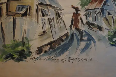 Wayne Archer - St Michael Barbados Houses Huts Painting