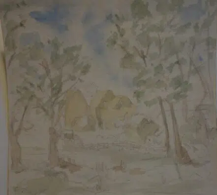 Winston Churchill Watercolour Painting – Monksleigh 1935
