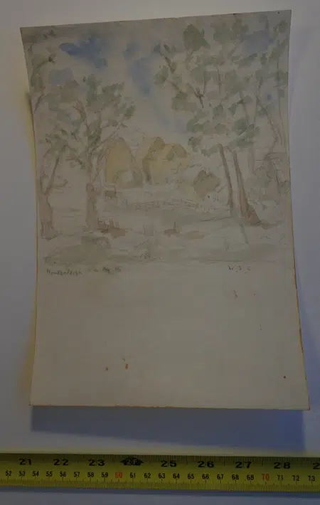 Winston Churchill Watercolour Painting - Monksleigh 1935
