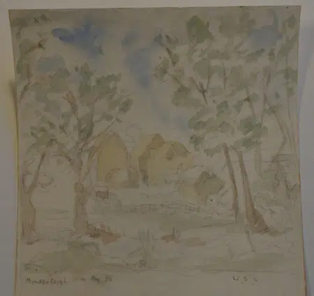 Winston Churchill Watercolour Painting - Monksleigh 1935
