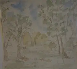 Winston Churchill Watercolour Painting – Monksleigh 1935