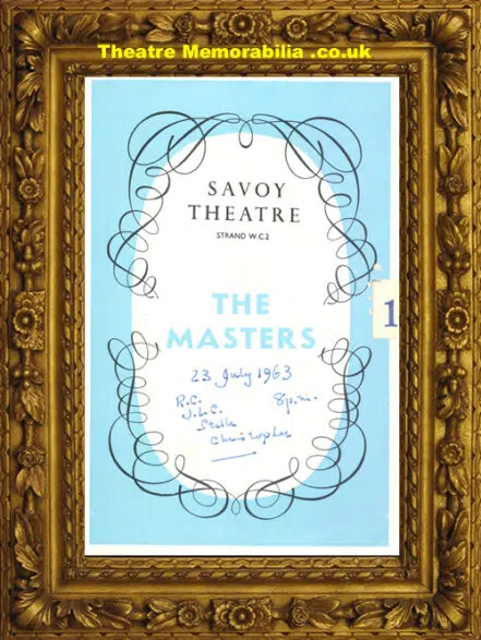 London Savoy Theatre – The Masters – 1963 John Clements
