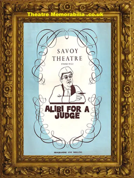 London Savoy Theatre – Alibi For A Judge – 1965