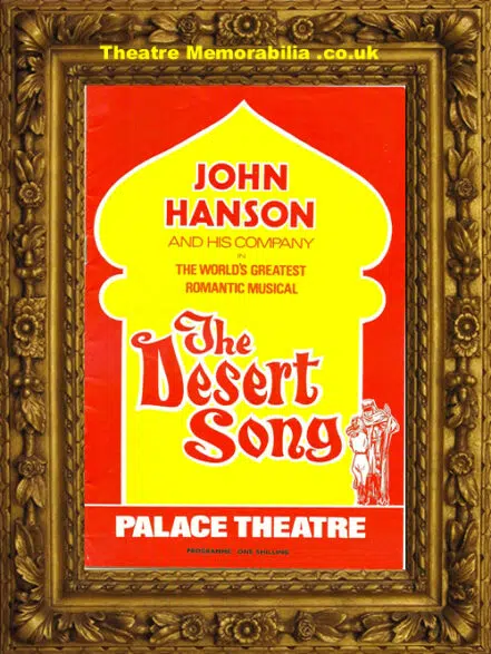London Palace Theatre – The Desert Song – 1967