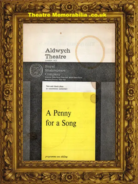London Aldwych Theatre – RSC – A Penny For A Song – 1962 J Dench