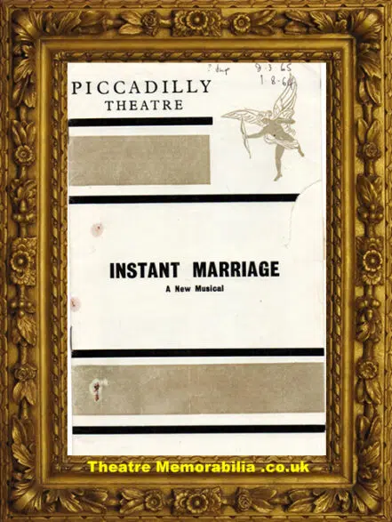 London Piccadilly Theatre – Instant Marriage – 1965 Joan Sims