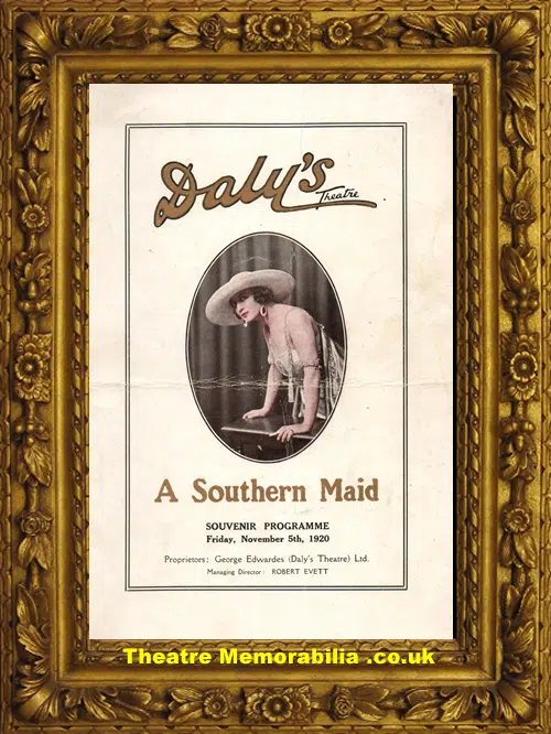 London Dalys Theatre - A Southern Maid - 1920