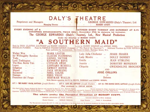 London Dalys Theatre - A Southern Maid - 1920