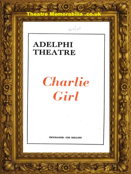 London Adelphi Theatre – Charlie Girl – 1967 – Derek Nimmo