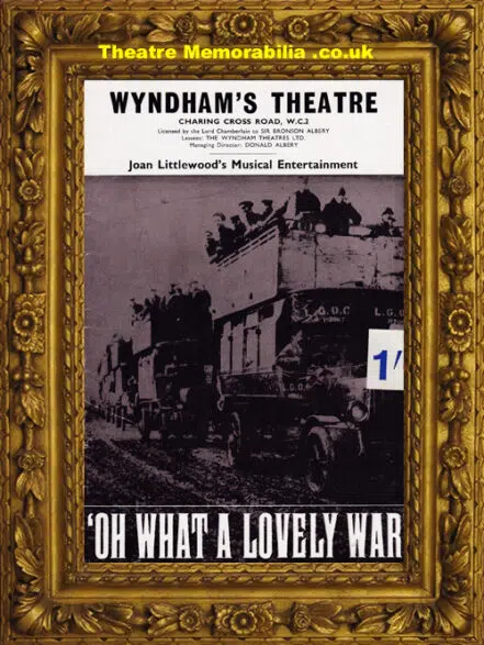 London Wyndhams Theatre – Oh What A Lovely War – 1960s