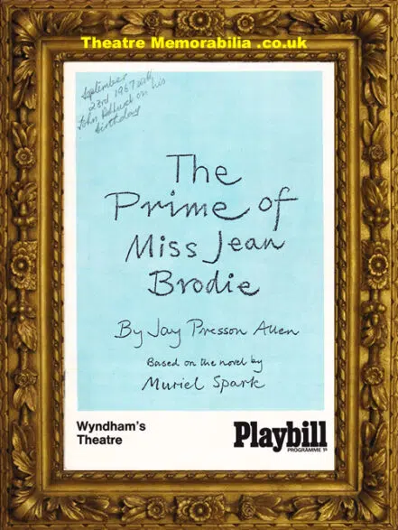 London Wyndhams Theatre – The Prime Of Miss Jean Brodie – 1967