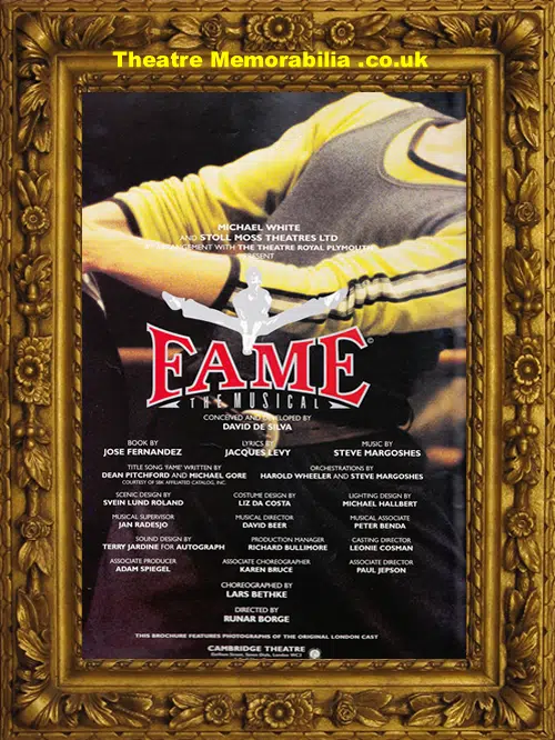London Cambridge Theatre - Fame The Musical - 1995