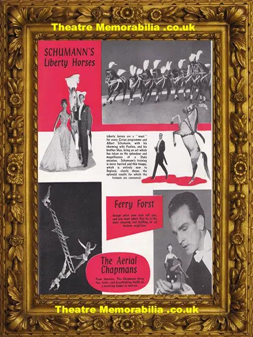 Olympia - Bertram Mills Circus 1958 - Plus Ticket