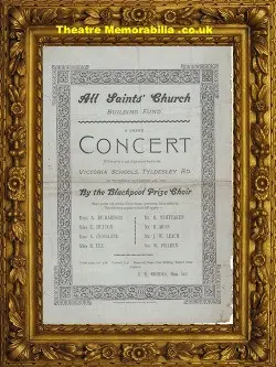 All Saints Church Grand Concert Tyldesley + Blackpool Choir 1896