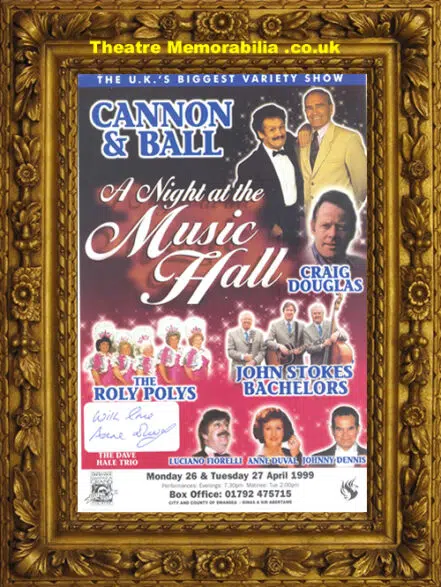 Anne Duval – Music Hall Night – Signed Theatre Flyer 1999
