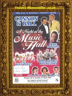 Anne Duval – Music Hall Night – Signed Theatre Flyer 1999