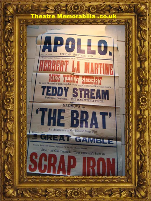 Apollo Theatre Royal Poster - Circa early 1900's