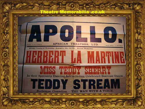 Apollo Theatre Royal Poster - Circa early 1900's