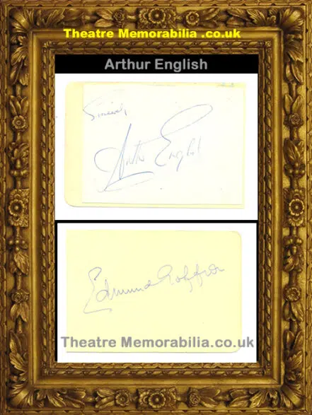 Arthur English Autograph 1950’s