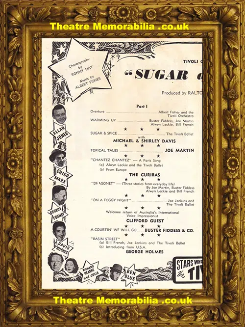 Australia Sydney Tivoli Theatre - Sugar and Spice - 1958