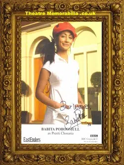 Babita Pohoomull Autograph Eastenders Signed Preeti Choraria