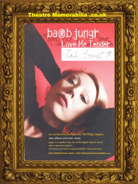 Barb Jungr – Love Me Tender Autograph Signed Concert Flyer 2005