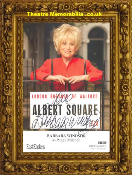 Barbara Windsor Autograph Eastenders Peggy Mitchell
