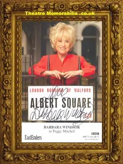 Barbara Windsor Autograph Eastenders Peggy Mitchell