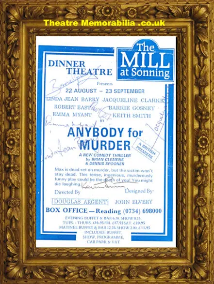 Barrie Gosney + Multi Autographs – Anybody For Murder – Flyer