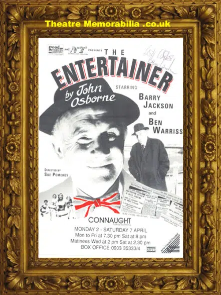 Barry Jackson – The Entertainer – Autograph Signed Theatre Flyer