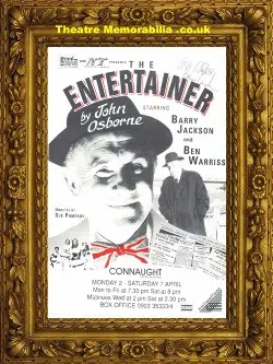 Barry Jackson – The Entertainer – Autograph Signed Theatre Flyer