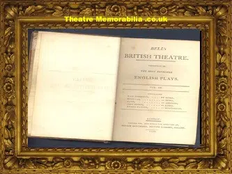 Bell’s British Theatre Book Of Words – 1797