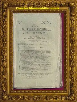 Bell’s British Theatre Book Of Words – The Minor – 1791