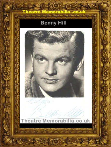 Benny Hill Signed Photograph 1950’s