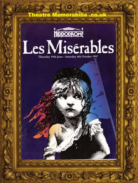 Birmingham Hippodrome Theatre – Les Miserables – 1997 + Flyer