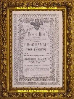 Birmingham Prince Of Wales Theatre – Rank & Fame – 1875