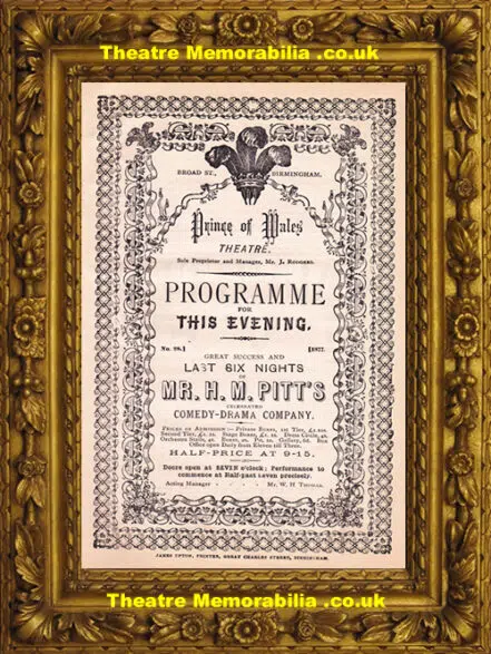 Birmingham Prince Of Wales Theatre – Daughter Eve – 1877
