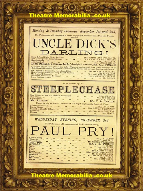 Birmingham Prince Of Wales Theatre - Steeplechase - 1875