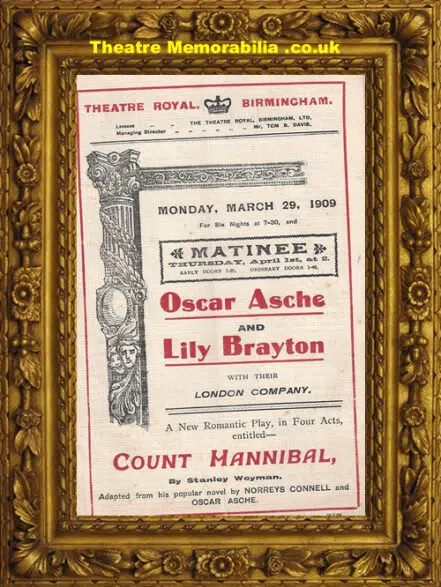Birmingham – Theatre Royal – Count Hannibal – 1909