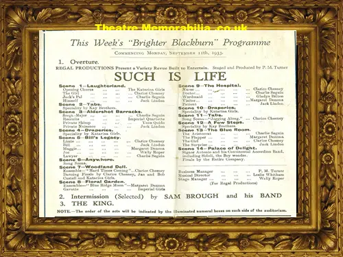 Blackburn Grand Theatre - Such Is Life - 1933