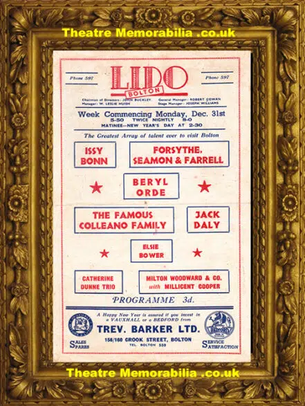 Bolton Lido Theatre – Grand Variety Show – 1930s
