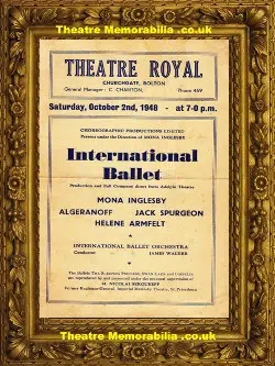 Bolton Theatre Royal – International Ballet – 1948 Mona Inglesby