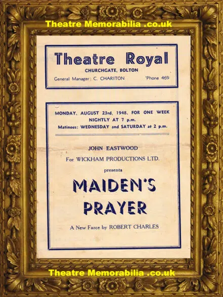 Bolton Theatre Royal – Maiden’s Prayer – 1948